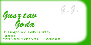 gusztav goda business card